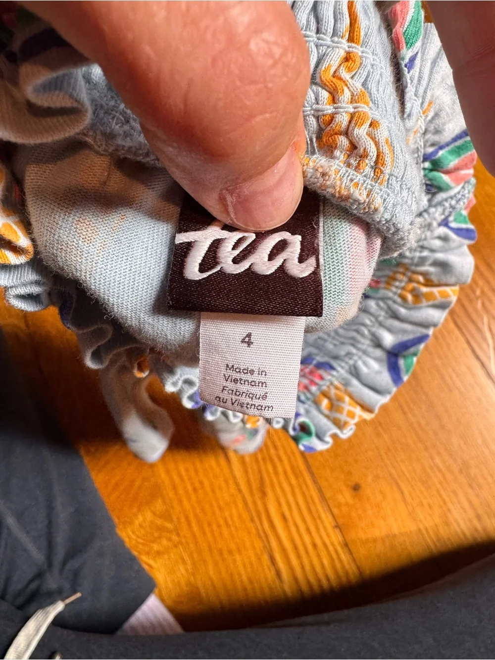 Tea Collection Light Blue Ice Cream Cone & Rainbow Skirt and Tea Shirt Outfit
